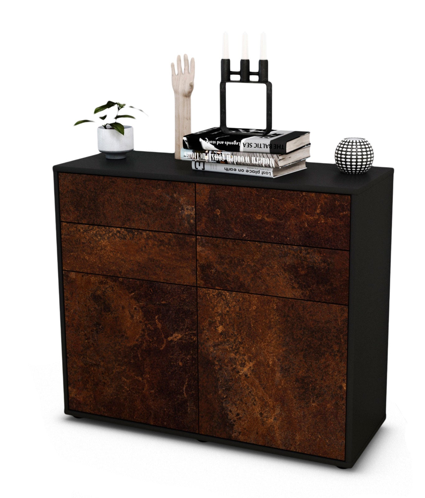Sideboard Celia | | Front in Rost Optik | 92x79x35cm (BxHxT) 1 Sideboard Celia | | Front in Rost Optik | 92x79x35cm (BxHxT)