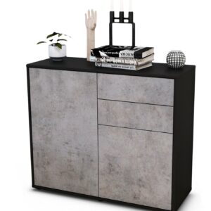 Sideboard Chantal | | Front in Beton Optik | 92x79x35cm (BxHxT)
