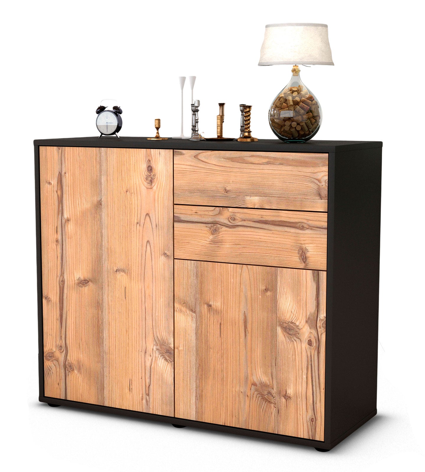 Sideboard Chantal | | Front in Pinie Holz Optik | 92x79x35cm (BxHxT) 1 Sideboard Chantal | | Front in Pinie Holz Optik | 92x79x35cm (BxHxT)