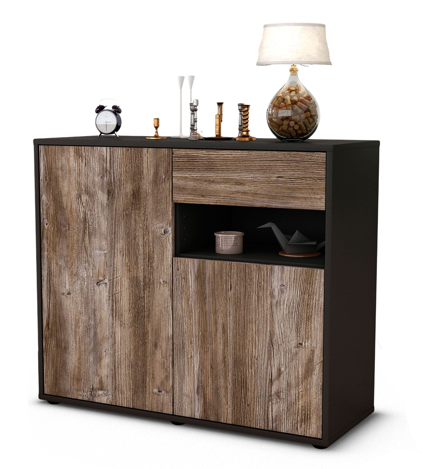 Sideboard Charlotta | | Front in Treibholz Holz Optik | 92x79x35cm (BxHxT) 1 Sideboard Charlotta | | Front in Treibholz Holz Optik | 92x79x35cm (BxHxT)
