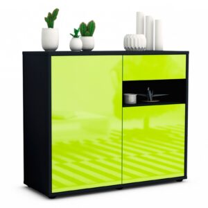 Sideboard Charlotta | | Front in Hochglanz Grün | 92x79x35cm (BxHxT)