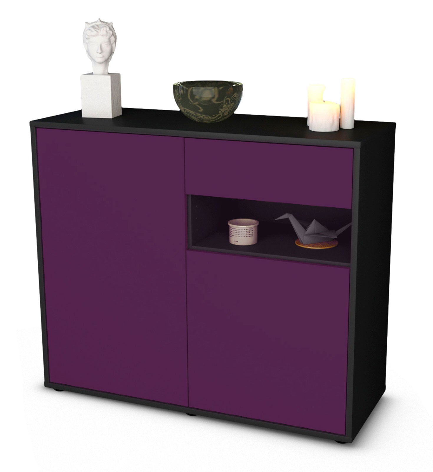 Sideboard Charlotta | | Front in Lila | 92x79x35cm (BxHxT) 1 Sideboard Charlotta | | Front in Lila | 92x79x35cm (BxHxT)
