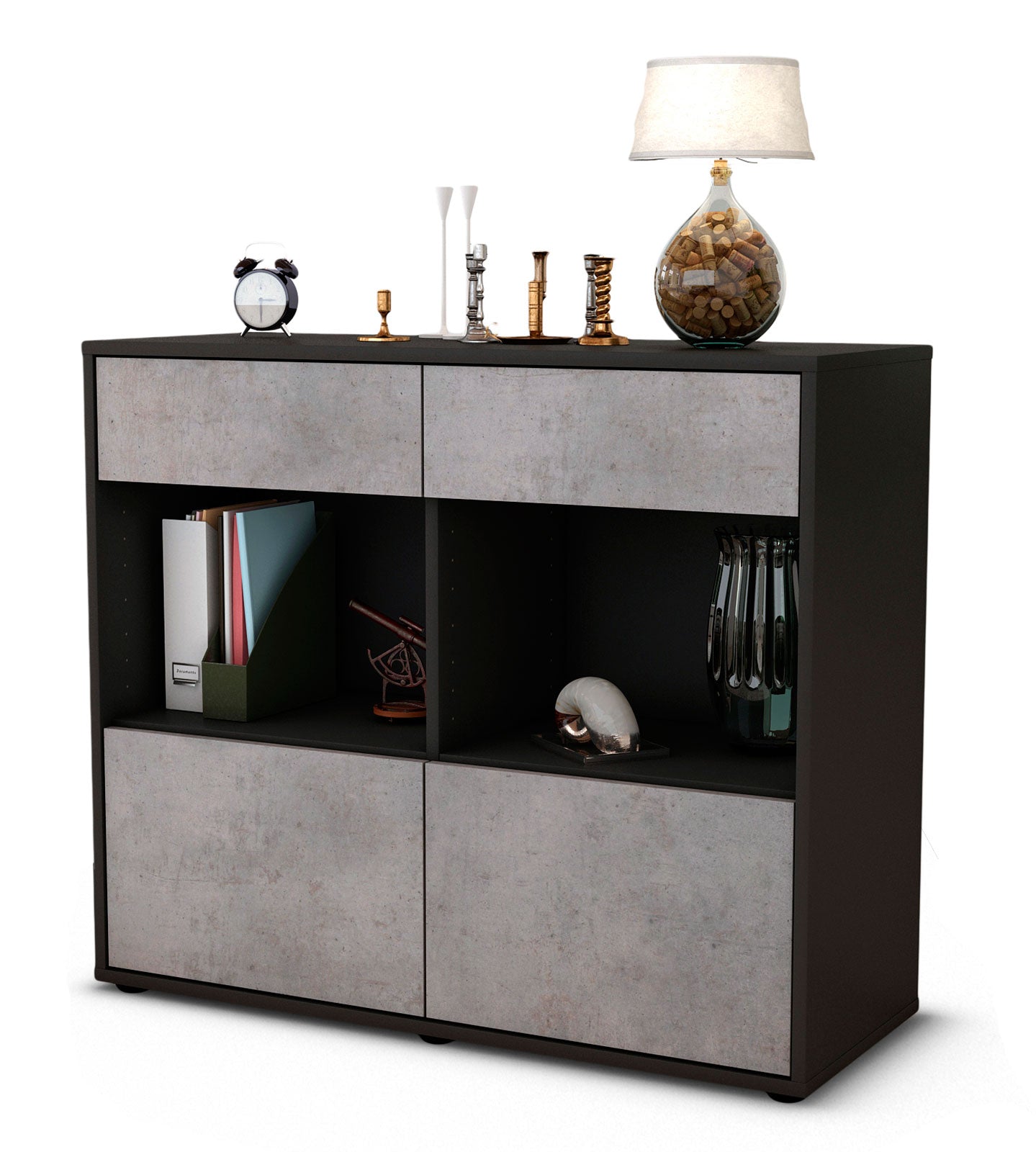 Sideboard Christina | | Front in Beton Optik | 92x79x35cm (BxHxT) 1 Sideboard Christina | | Front in Beton Optik | 92x79x35cm (BxHxT)