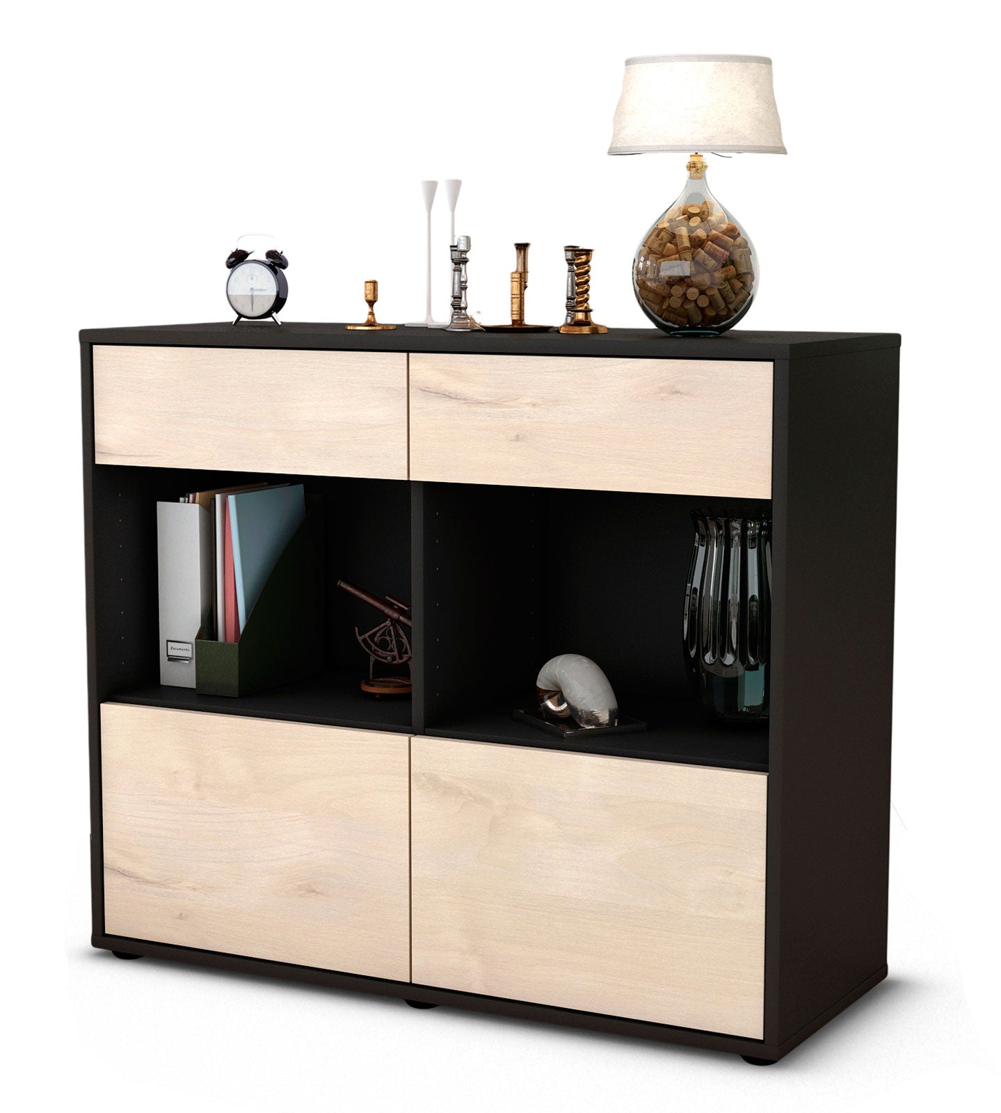 Sideboard Christina | | Front in Zeder Holz Optik | 92x79x35cm (BxHxT) 1 Sideboard Christina | | Front in Zeder Holz Optik | 92x79x35cm (BxHxT)