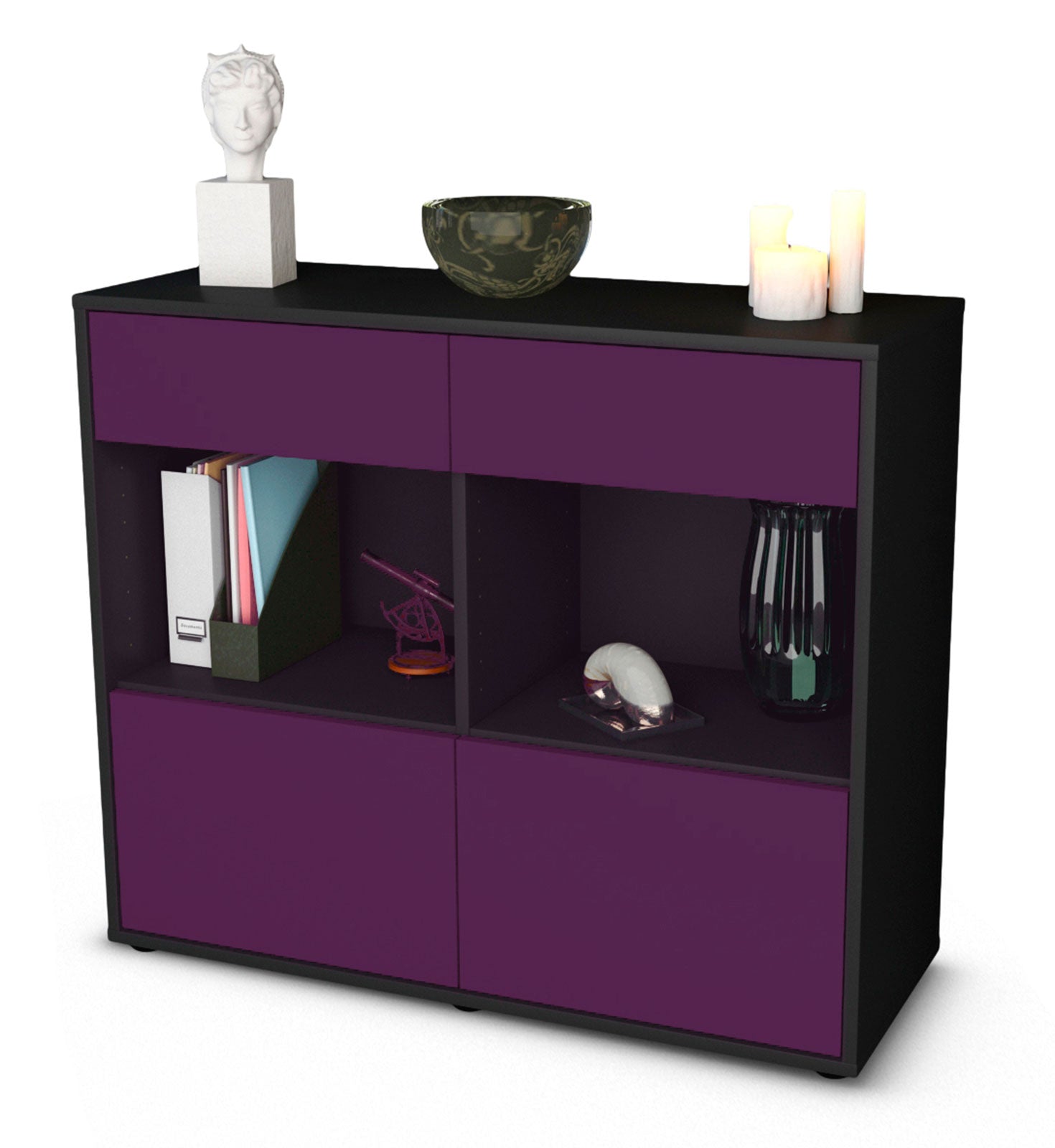 Sideboard Christina | | Front in Lila | 92x79x35cm (BxHxT) 1 Sideboard Christina | | Front in Lila | 92x79x35cm (BxHxT)