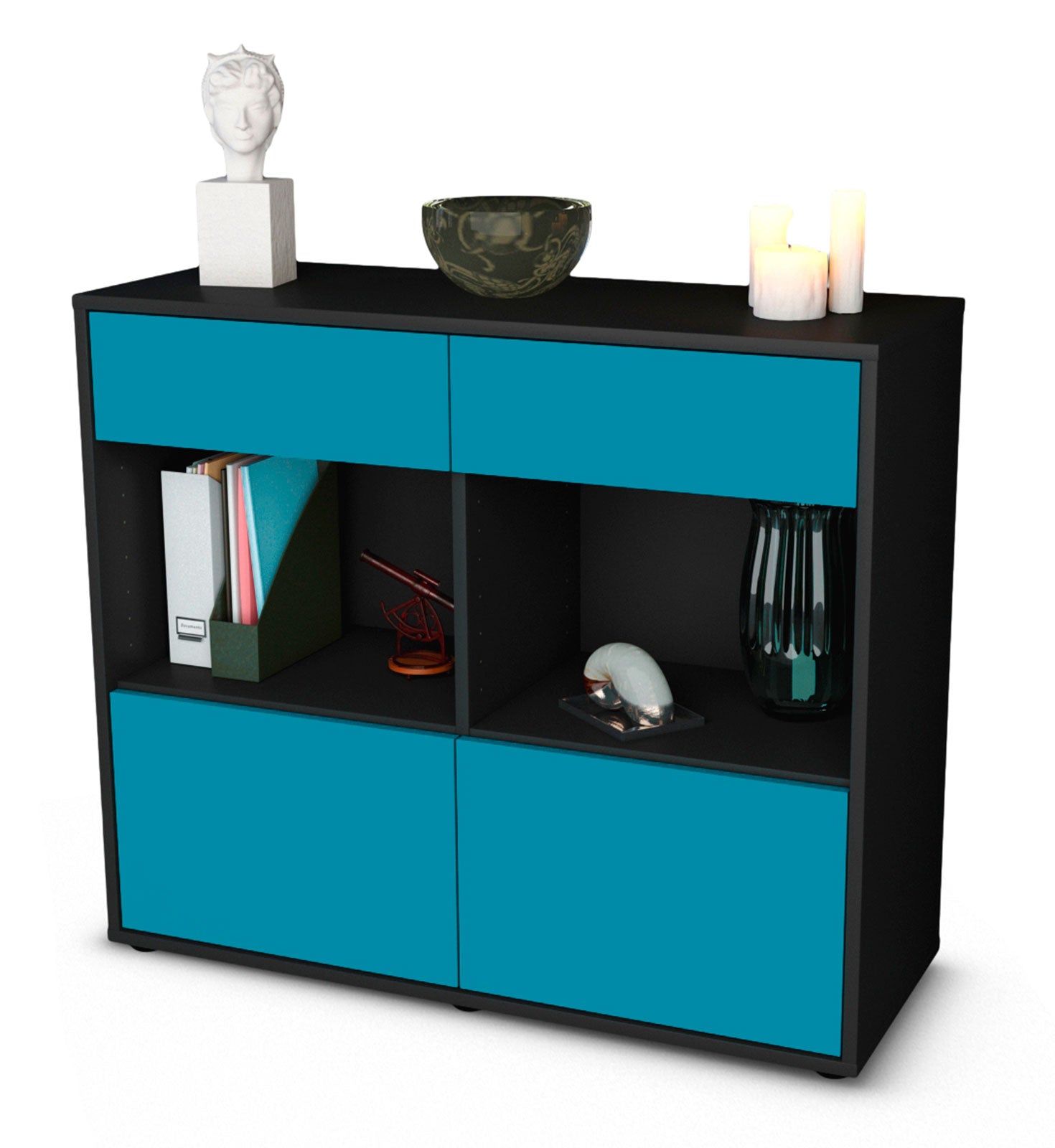 Sideboard Christina | | Front in Türkis | 92x79x35cm (BxHxT) 1 Sideboard Christina | | Front in Türkis | 92x79x35cm (BxHxT)