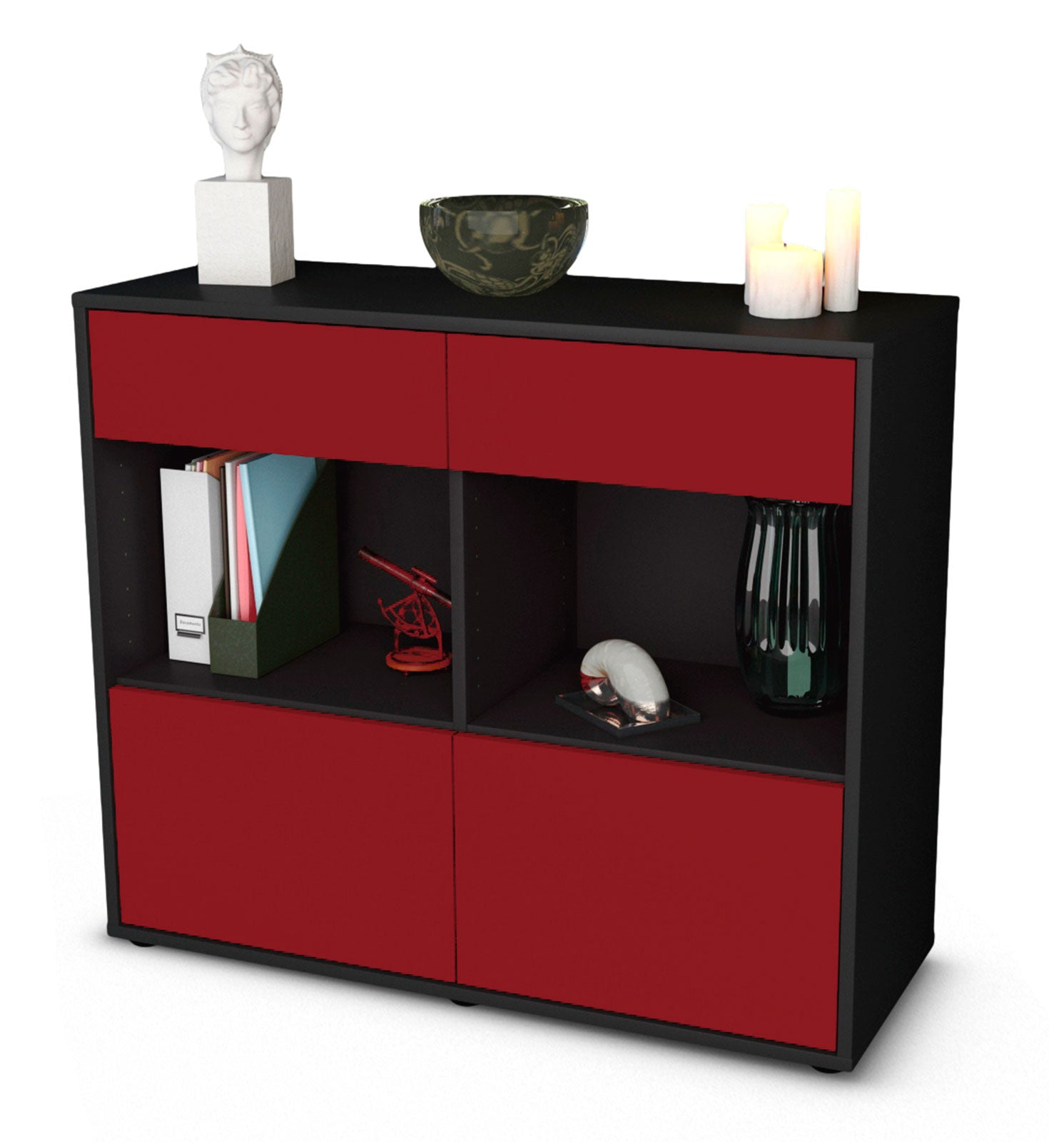 Sideboard Christina | | Front in Bordeaux | 92x79x35cm (BxHxT) 1 Sideboard Christina | | Front in Bordeaux | 92x79x35cm (BxHxT)