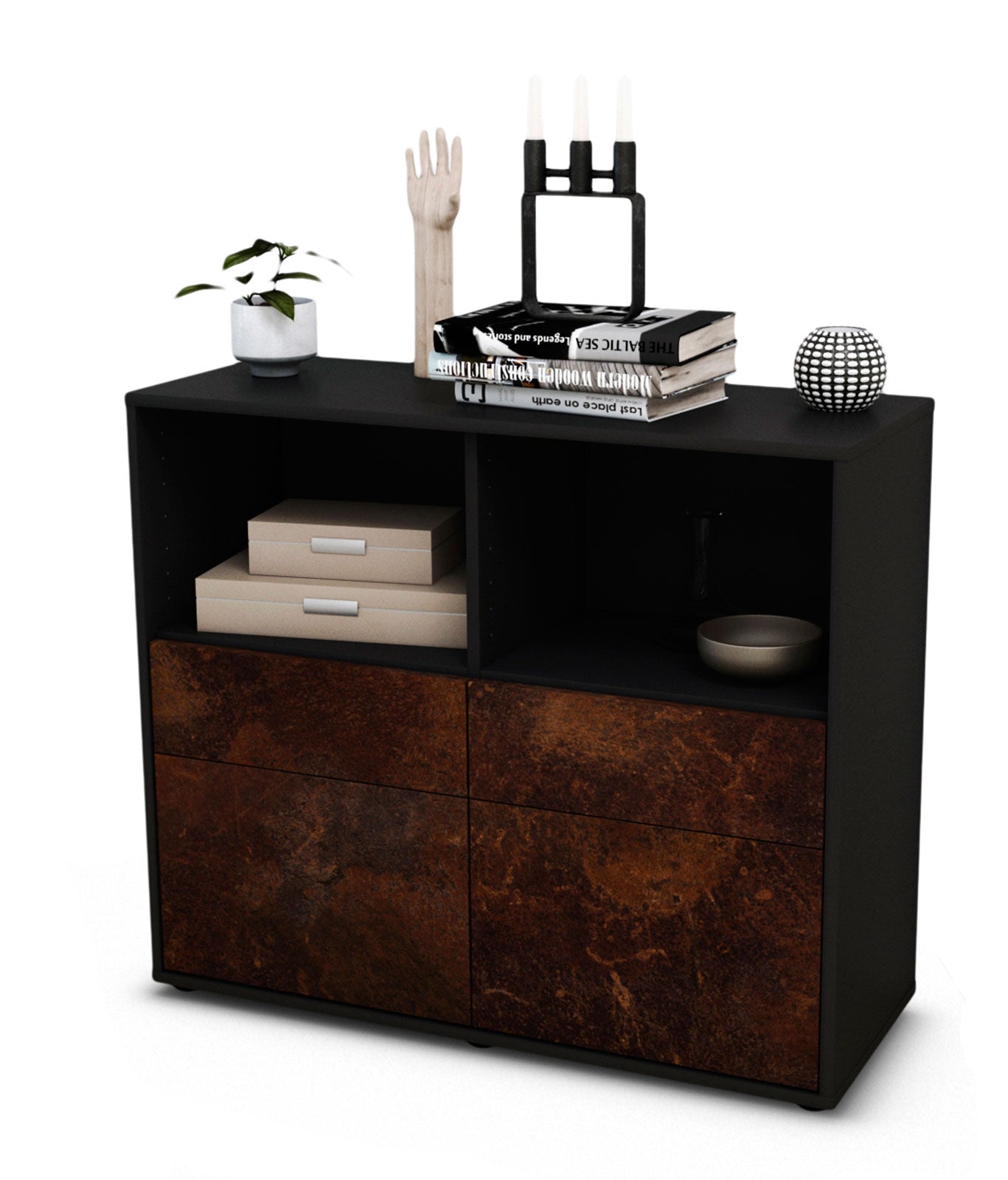 Sideboard Christine | | Front in Rost Optik | 92x79x35cm (BxHxT) 1 Sideboard Christine | | Front in Rost Optik | 92x79x35cm (BxHxT)
