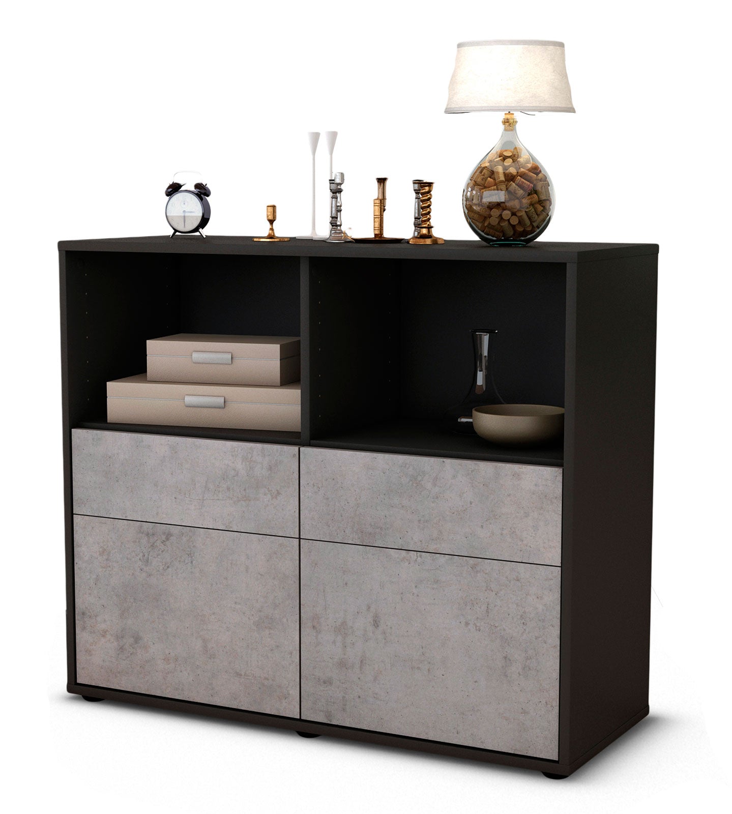 Sideboard Christine | | Front in Beton Optik | 92x79x35cm (BxHxT) 1 Sideboard Christine | | Front in Beton Optik | 92x79x35cm (BxHxT)