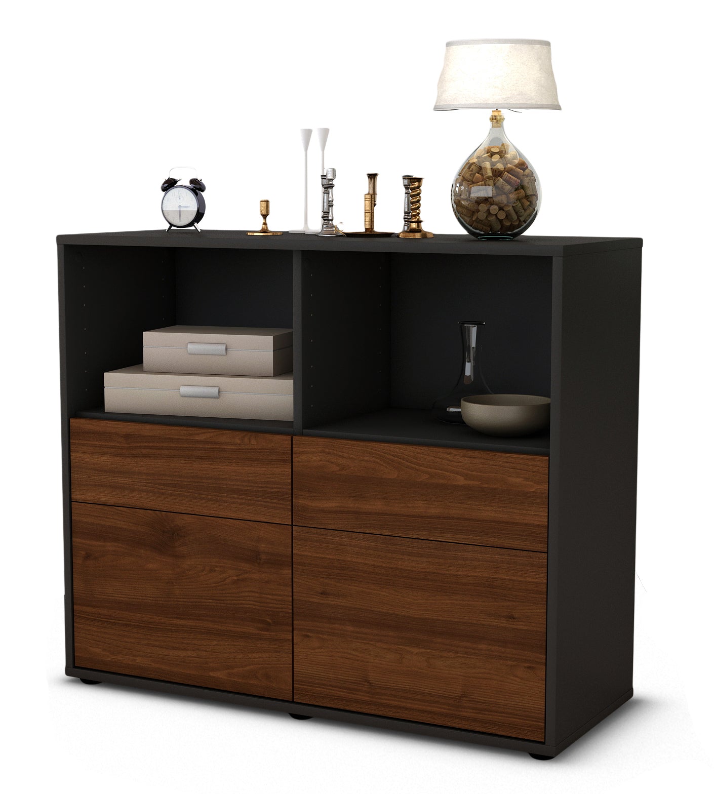 Sideboard Christine | | Front in Walnuss Holz Optik | 92x79x35cm (BxHxT) 1 Sideboard Christine | | Front in Walnuss Holz Optik | 92x79x35cm (BxHxT)