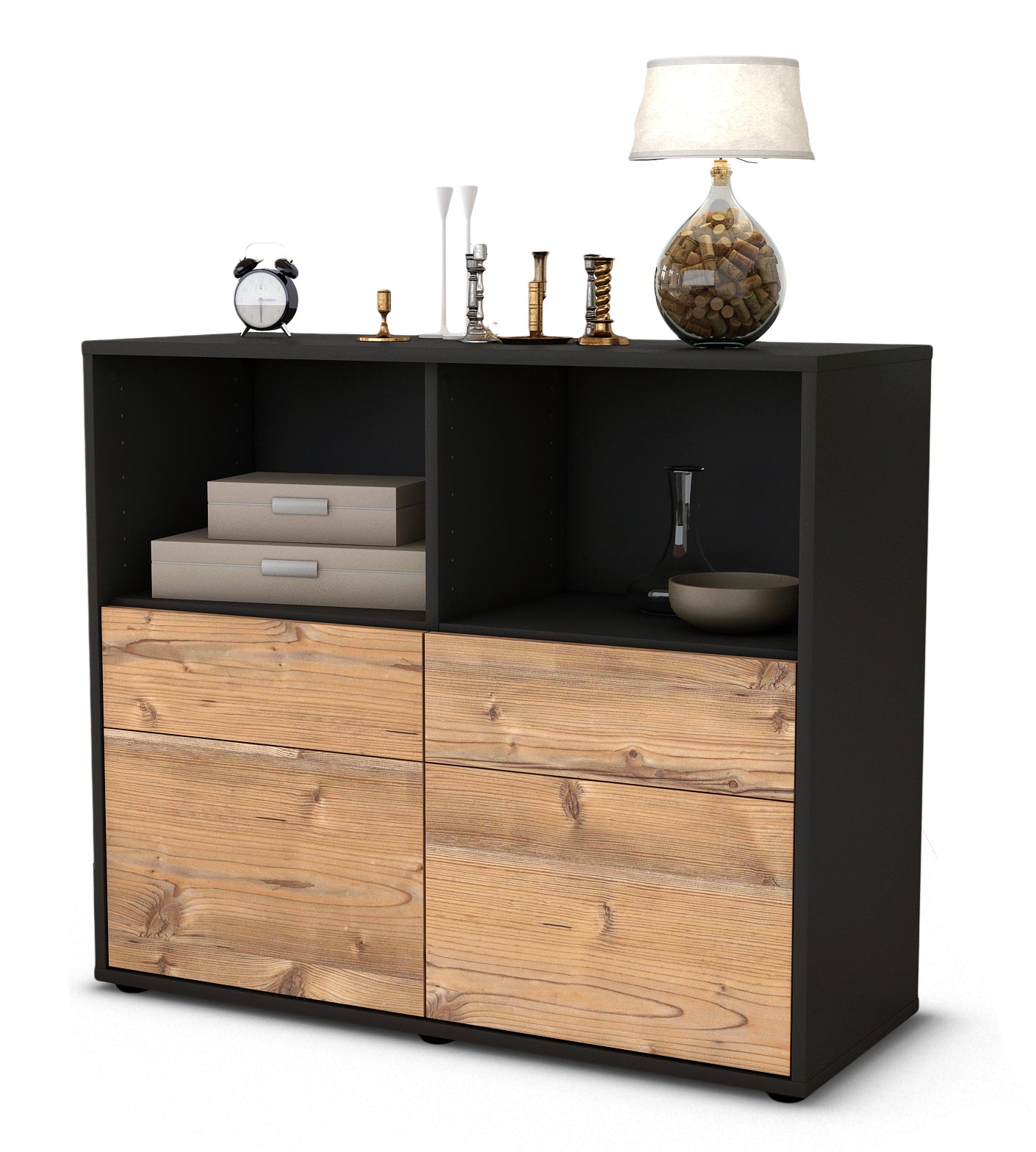 Sideboard Christine | | Front in Pinie Holz Optik | 92x79x35cm (BxHxT) 1 Sideboard Christine | | Front in Pinie Holz Optik | 92x79x35cm (BxHxT)