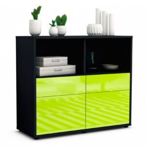 Sideboard Christine | | Front in Hochglanz Grün | 92x79x35cm (BxHxT)