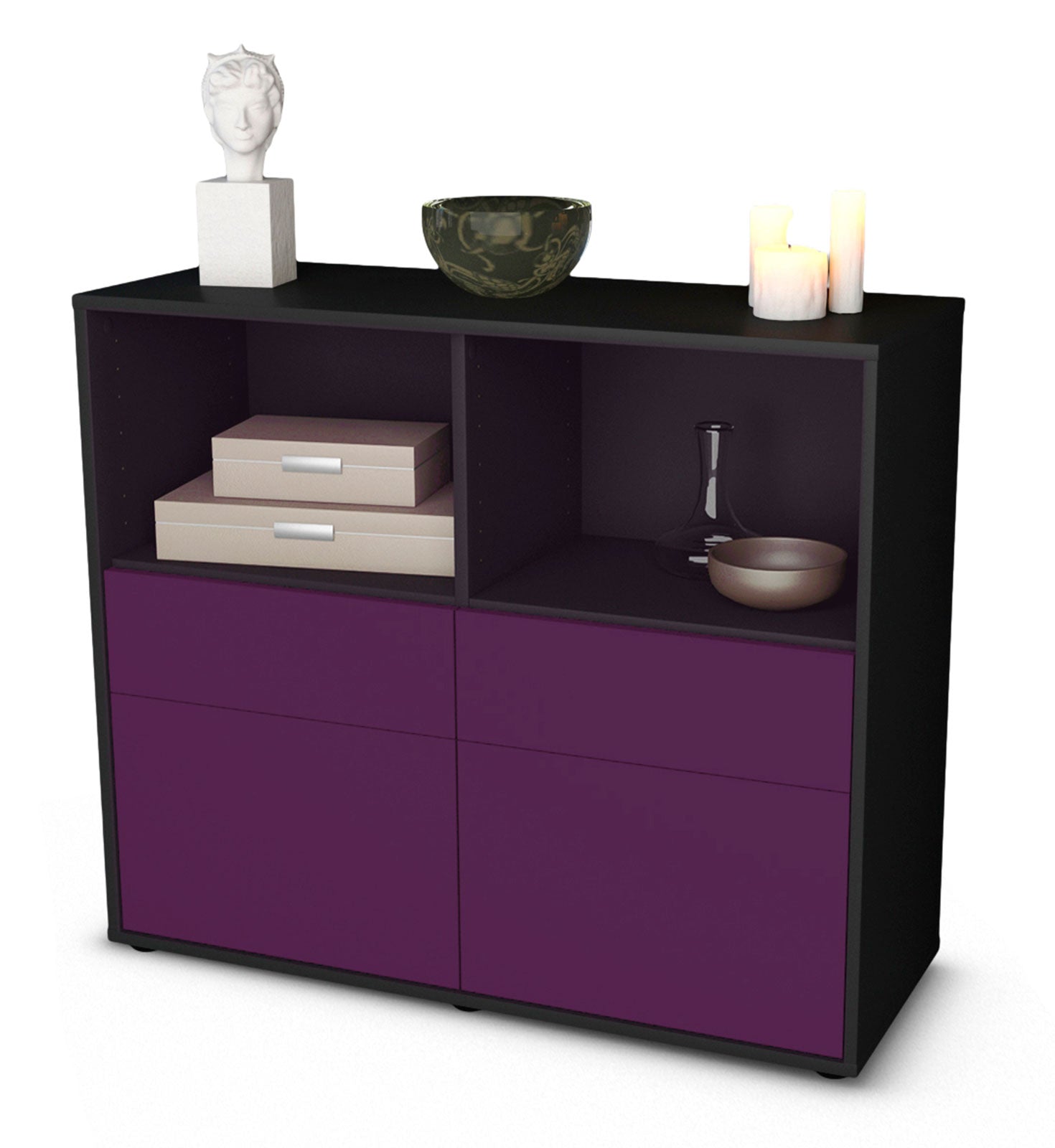 Sideboard Christine | | Front in Lila | 92x79x35cm (BxHxT) 1 Sideboard Christine | | Front in Lila | 92x79x35cm (BxHxT)