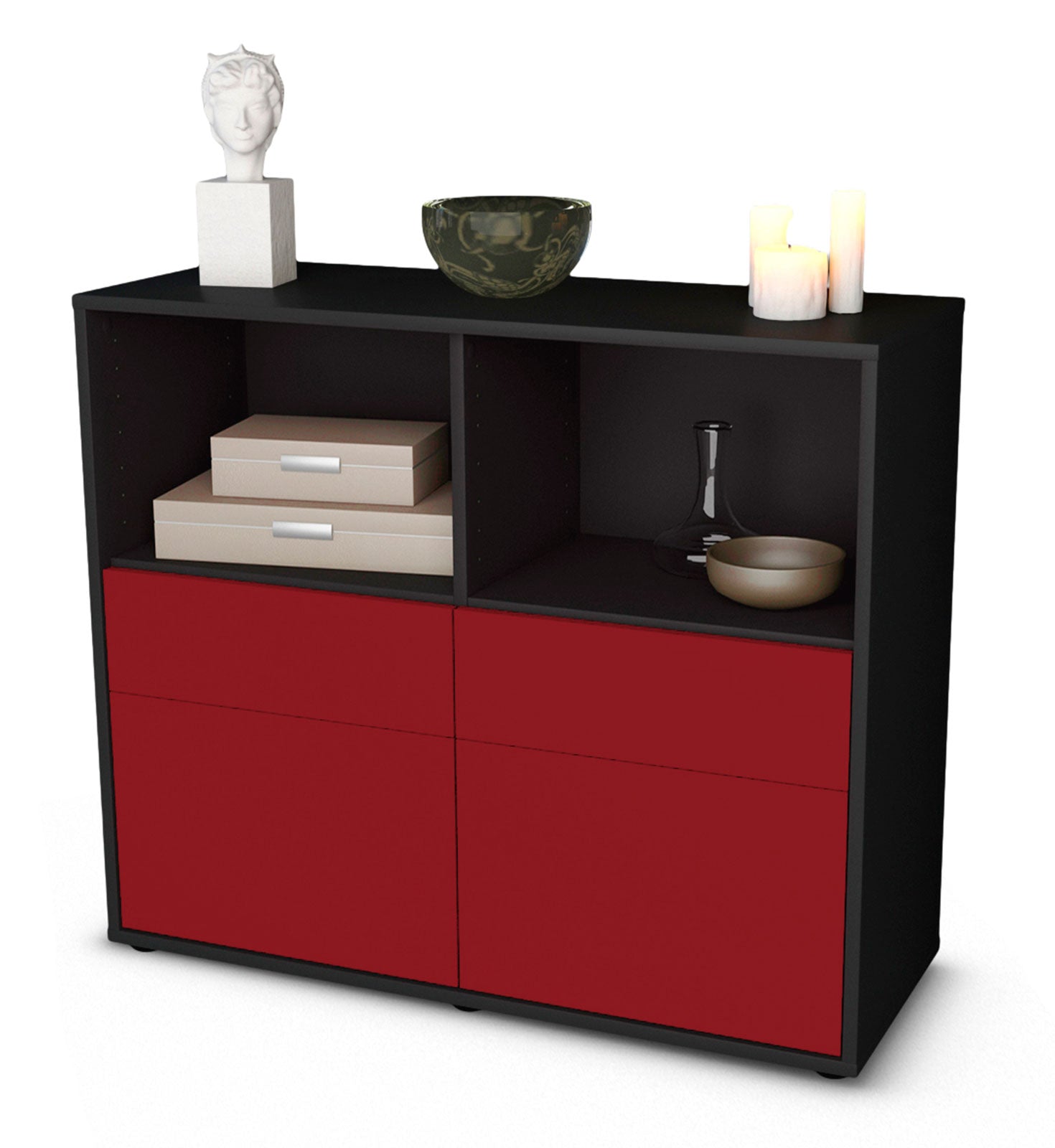 Sideboard Christine | | Front in Bordeaux | 92x79x35cm (BxHxT) 1 Sideboard Christine | | Front in Bordeaux | 92x79x35cm (BxHxT)
