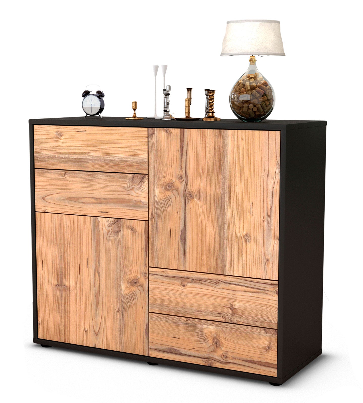 Sideboard Ciara | | Front in Pinie Holz Optik | 92x79x35cm (BxHxT) 1 Sideboard Ciara | | Front in Pinie Holz Optik | 92x79x35cm (BxHxT)