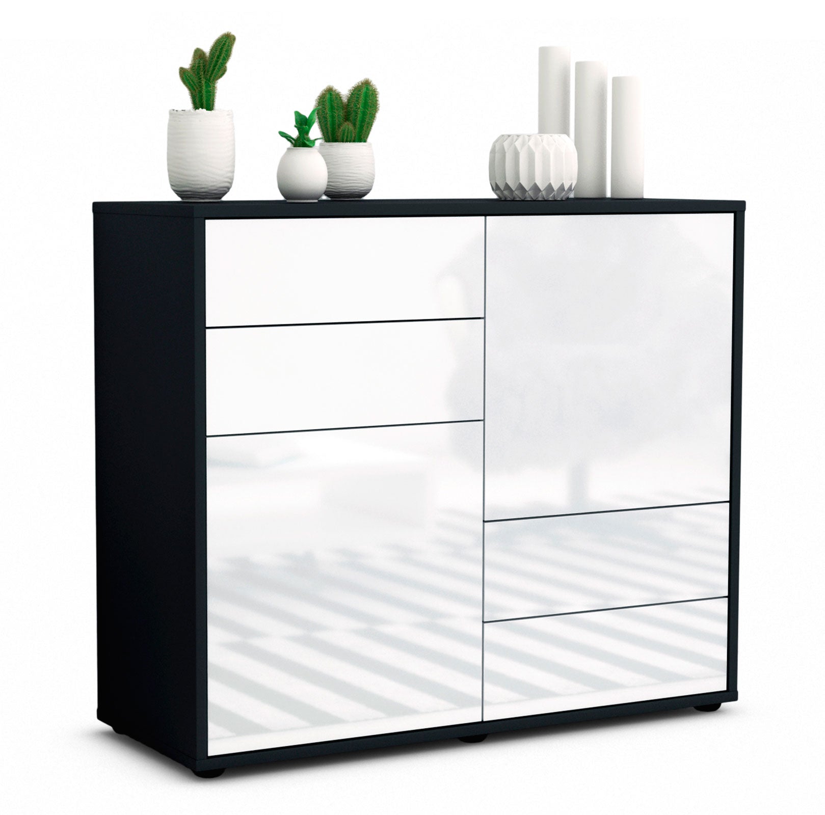 Sideboard Ciara | | Front in Hochglanz Weiß | 92x79x35cm (BxHxT) 1 Sideboard Ciara | | Front in Hochglanz Weiß | 92x79x35cm (BxHxT)