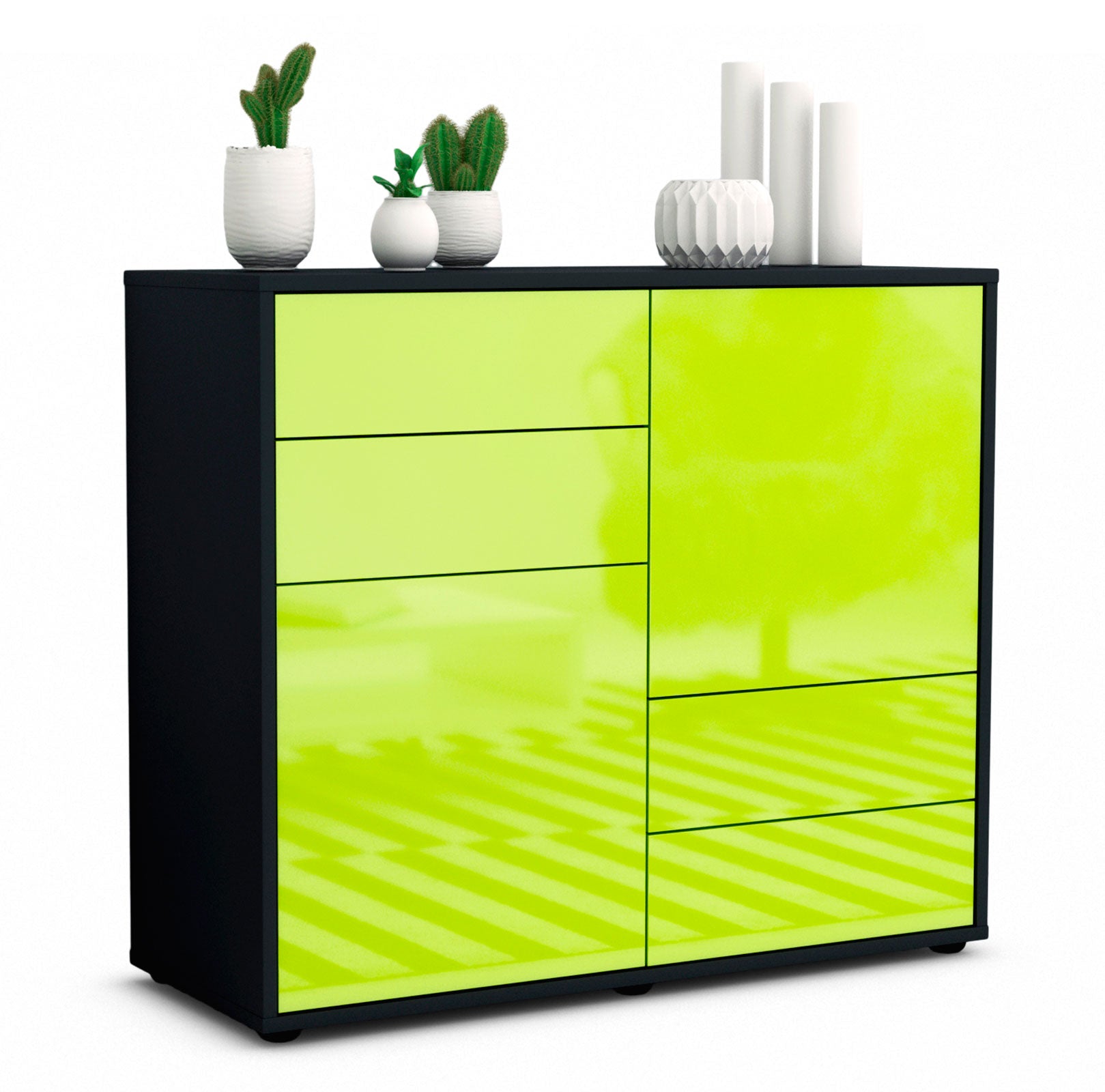 Sideboard Ciara | | Front in Hochglanz Grün | 92x79x35cm (BxHxT) 1 Sideboard Ciara | | Front in Hochglanz Grün | 92x79x35cm (BxHxT)