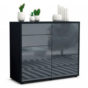 Sideboard Ciara | | Front in Hochglanz Grau | 92x79x35cm (BxHxT)