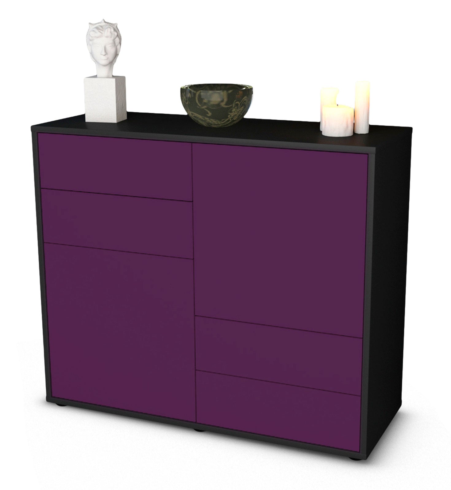 Sideboard Ciara | | Front in Lila | 92x79x35cm (BxHxT) 1 Sideboard Ciara | | Front in Lila | 92x79x35cm (BxHxT)