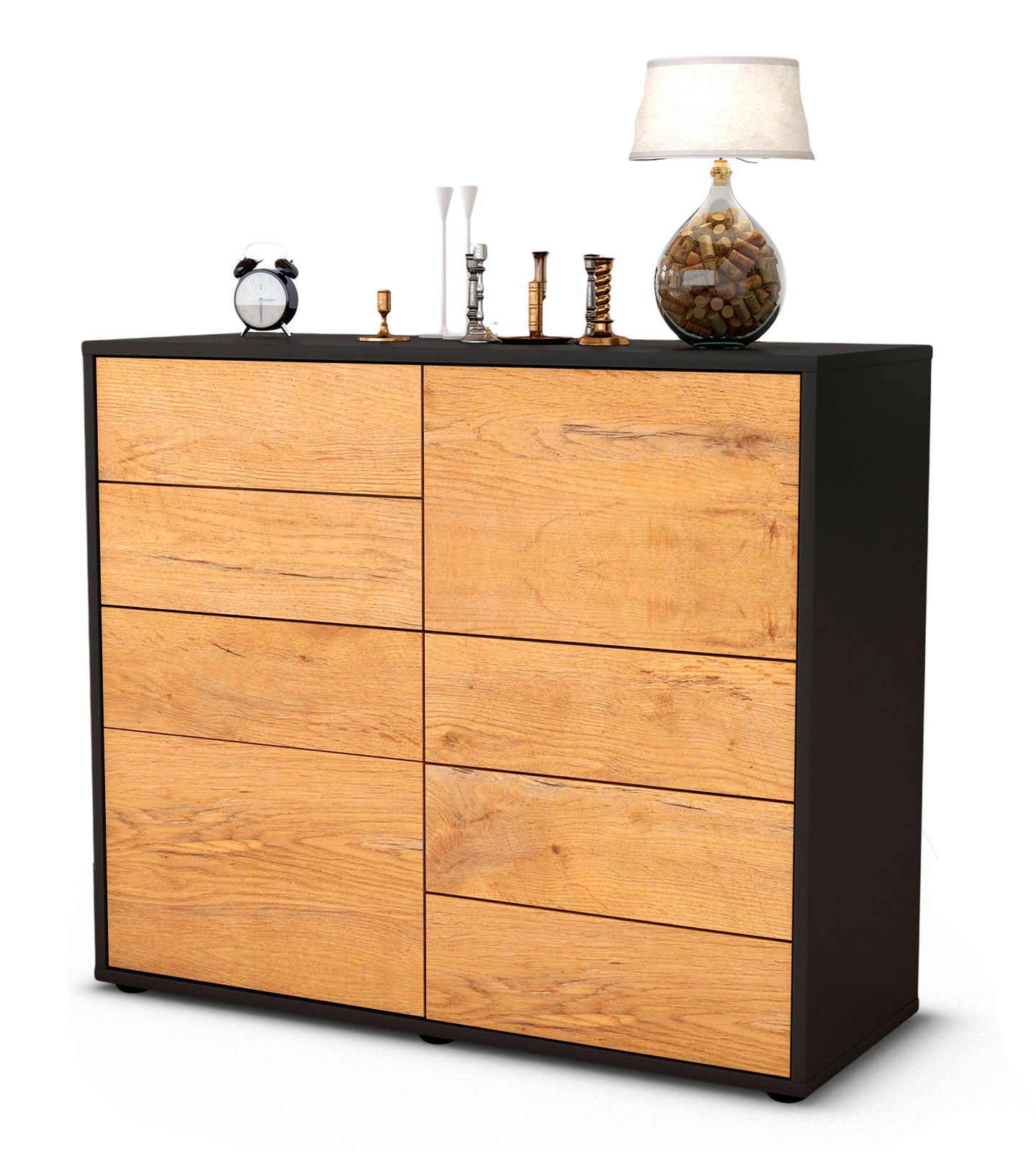 Sideboard Circe | | Front in Eiche Holz Optik | 92x79x35cm (BxHxT) 1 Sideboard Circe | | Front in Eiche Holz Optik | 92x79x35cm (BxHxT)