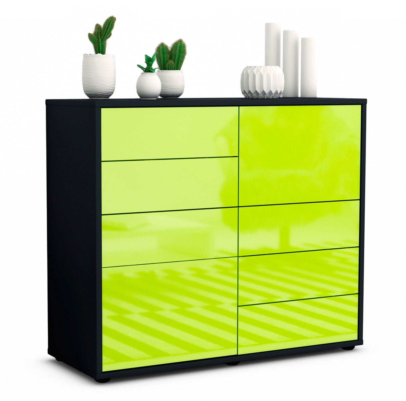Sideboard Circe | | Front in Hochglanz Grün | 92x79x35cm (BxHxT) 1 Sideboard Circe | | Front in Hochglanz Grün | 92x79x35cm (BxHxT)