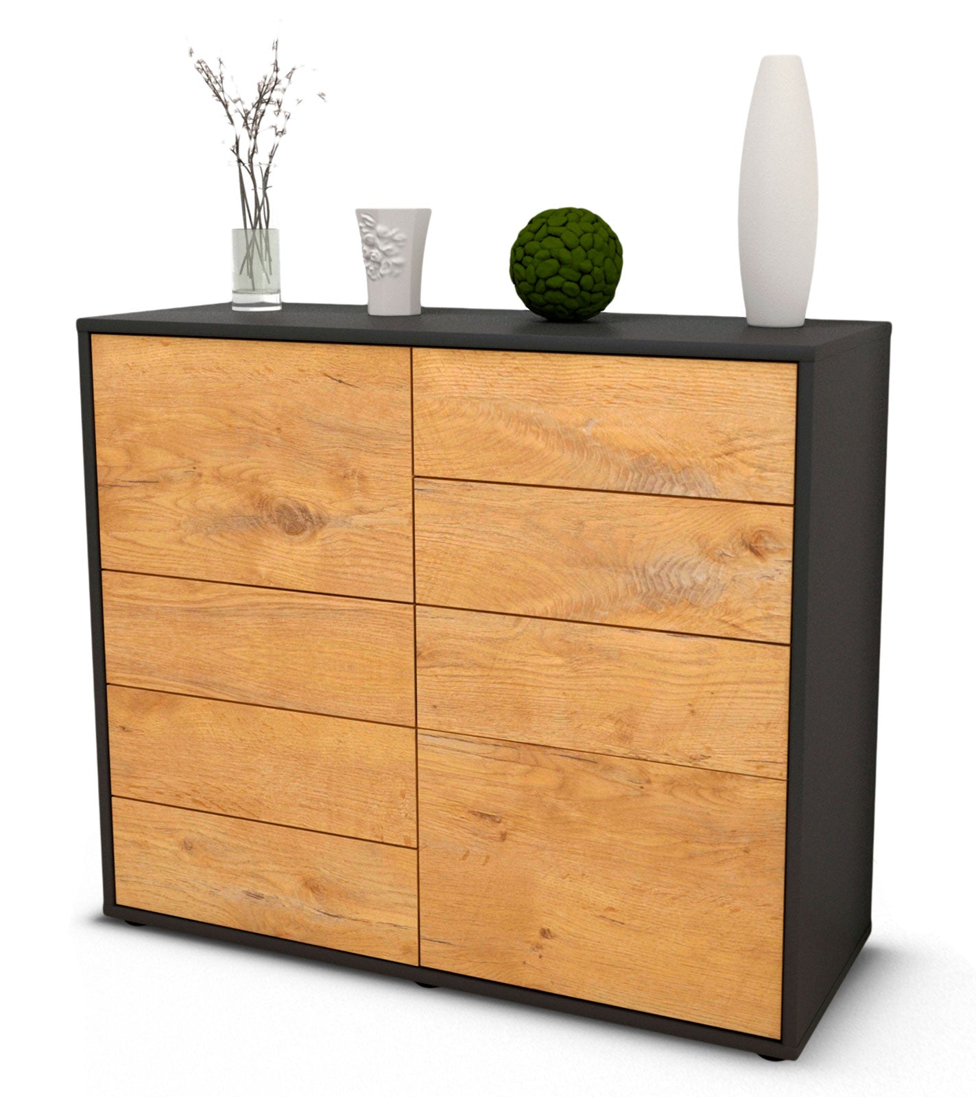 Sideboard Clarissa | | Front in Eiche Holz Optik | 92x79x35cm (BxHxT) 1 Sideboard Clarissa | | Front in Eiche Holz Optik | 92x79x35cm (BxHxT)