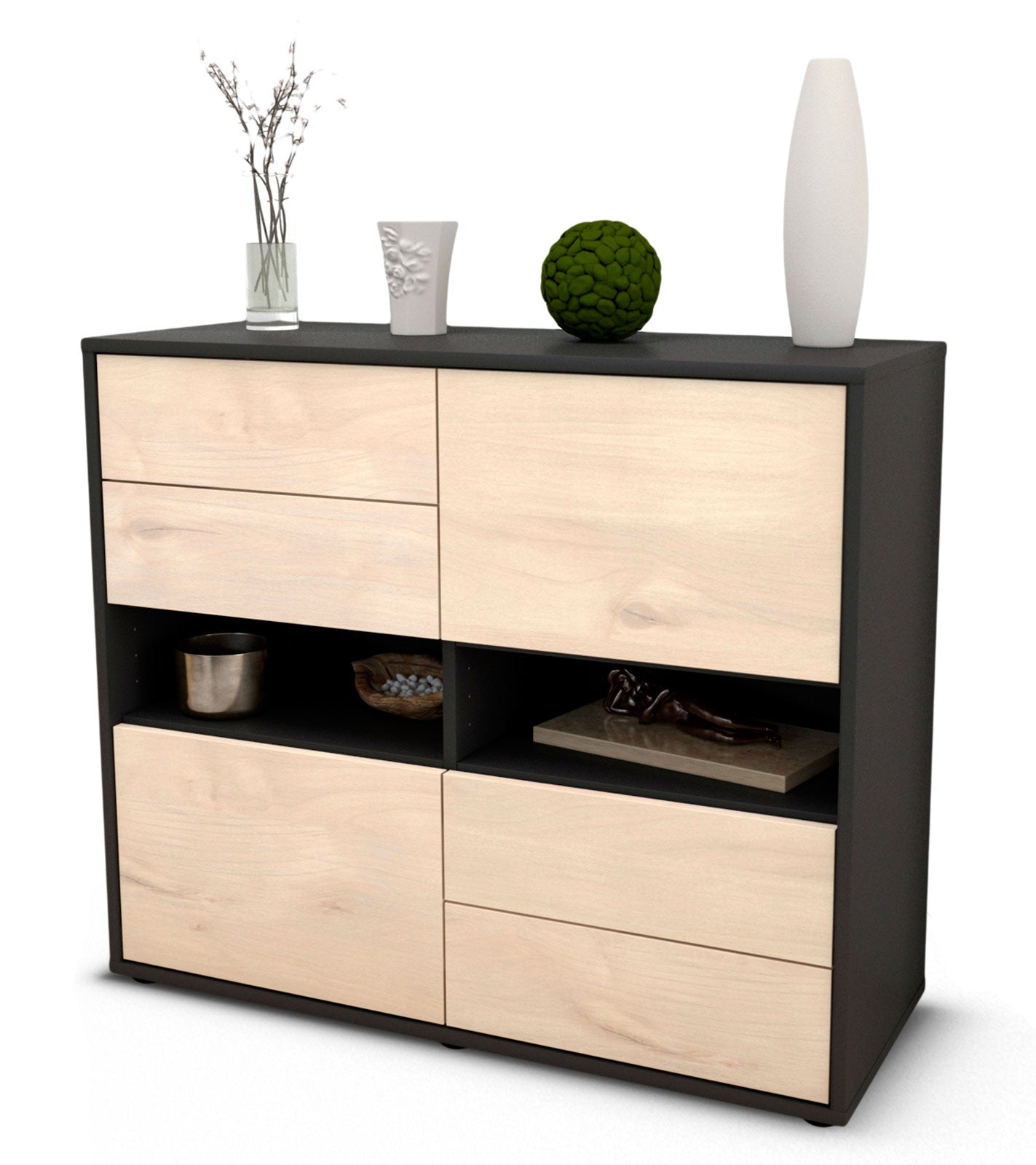 Sideboard Claudia | | Front in Zeder Holz Optik | 92x79x35cm (BxHxT) 1 Sideboard Claudia | | Front in Zeder Holz Optik | 92x79x35cm (BxHxT)