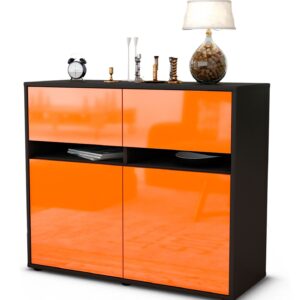 Sideboard Clea | | Front in Hochglanz Orange | 92x79x35cm (BxHxT)