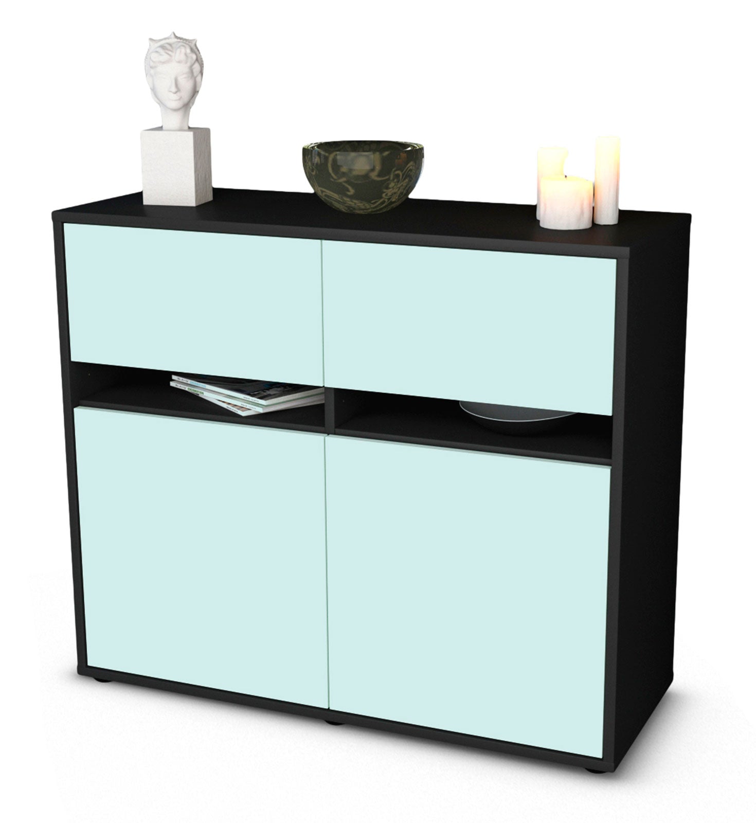 Sideboard Clea | | Front in Mint | 92x79x35cm (BxHxT) 1 Sideboard Clea | | Front in Mint | 92x79x35cm (BxHxT)