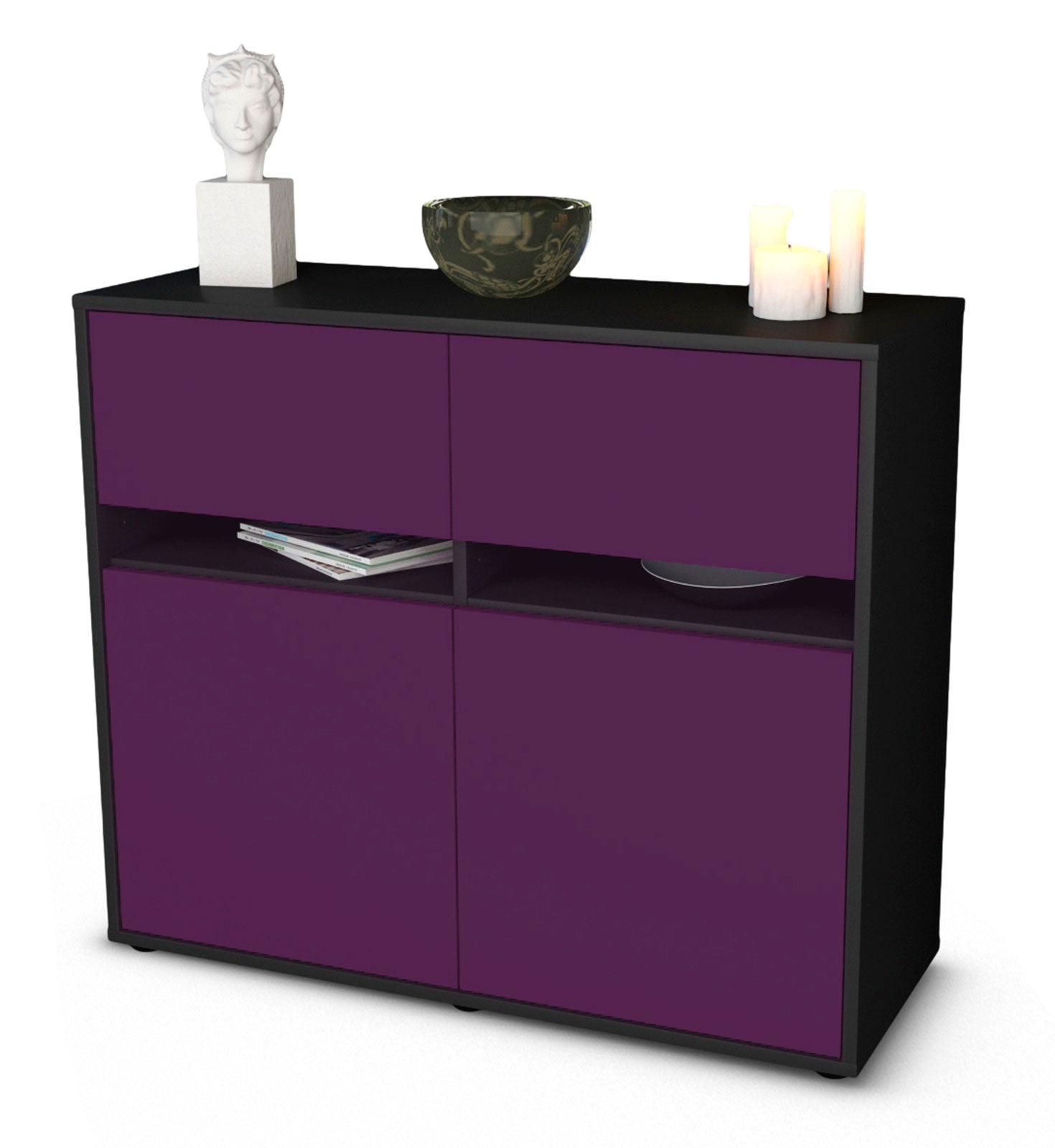 Sideboard Clea | | Front in Lila | 92x79x35cm (BxHxT) 1 Sideboard Clea | | Front in Lila | 92x79x35cm (BxHxT)