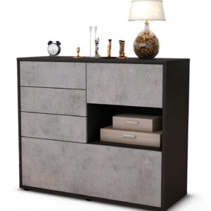 Sideboard Coco | | Front in Beton Optik | 92x79x35cm (BxHxT)