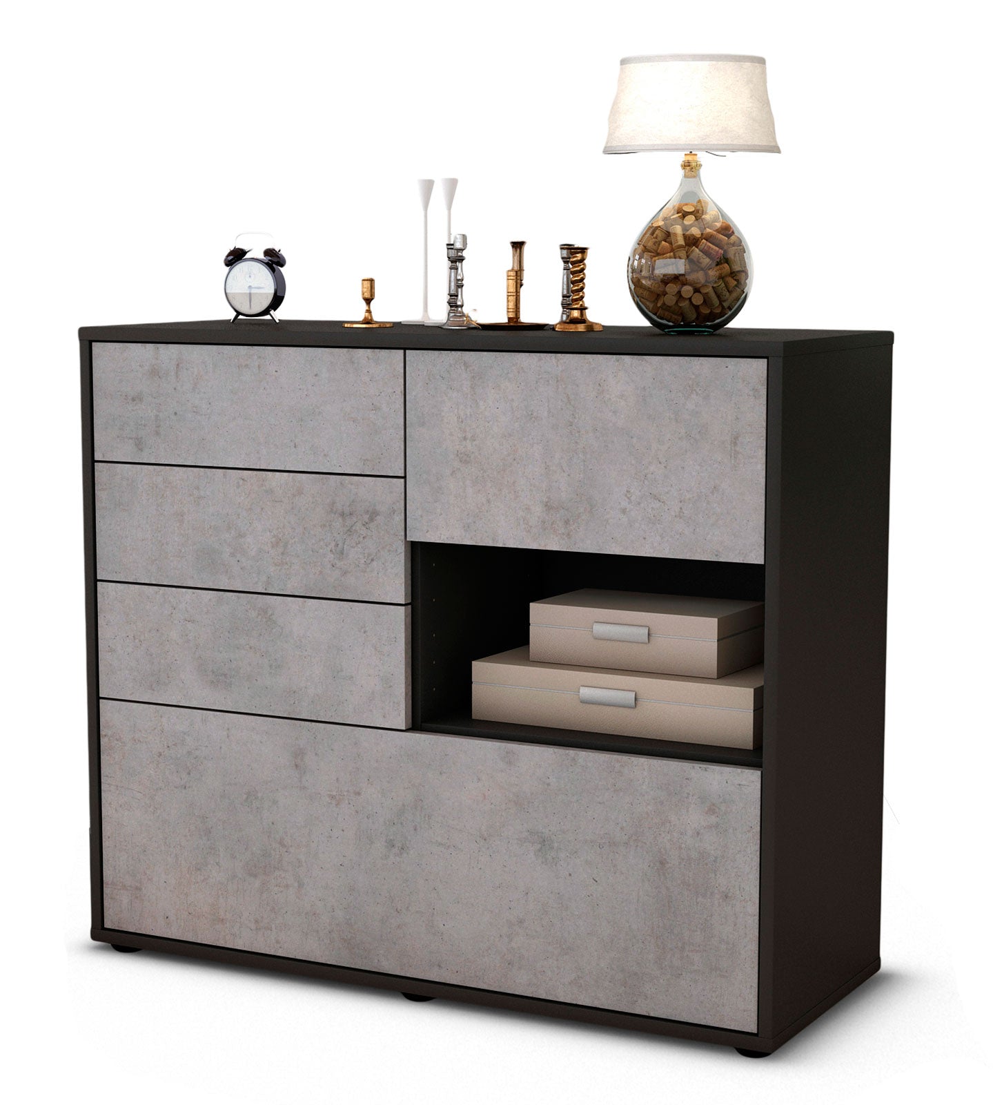 Sideboard Coco | | Front in Beton Optik | 92x79x35cm (BxHxT) 1 Sideboard Coco | | Front in Beton Optik | 92x79x35cm (BxHxT)