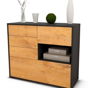 Sideboard Coco | | Front in Eiche Holz Optik | 92x79x35cm (BxHxT)