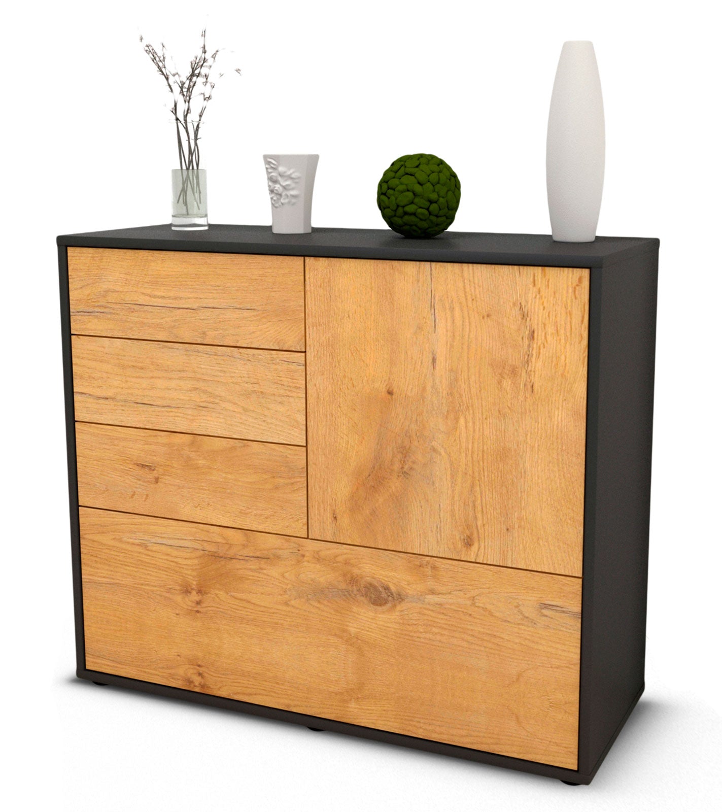 Sideboard Corina | | Front in Eiche Holz Optik | 92x79x35cm (BxHxT) 1 Sideboard Corina | | Front in Eiche Holz Optik | 92x79x35cm (BxHxT)