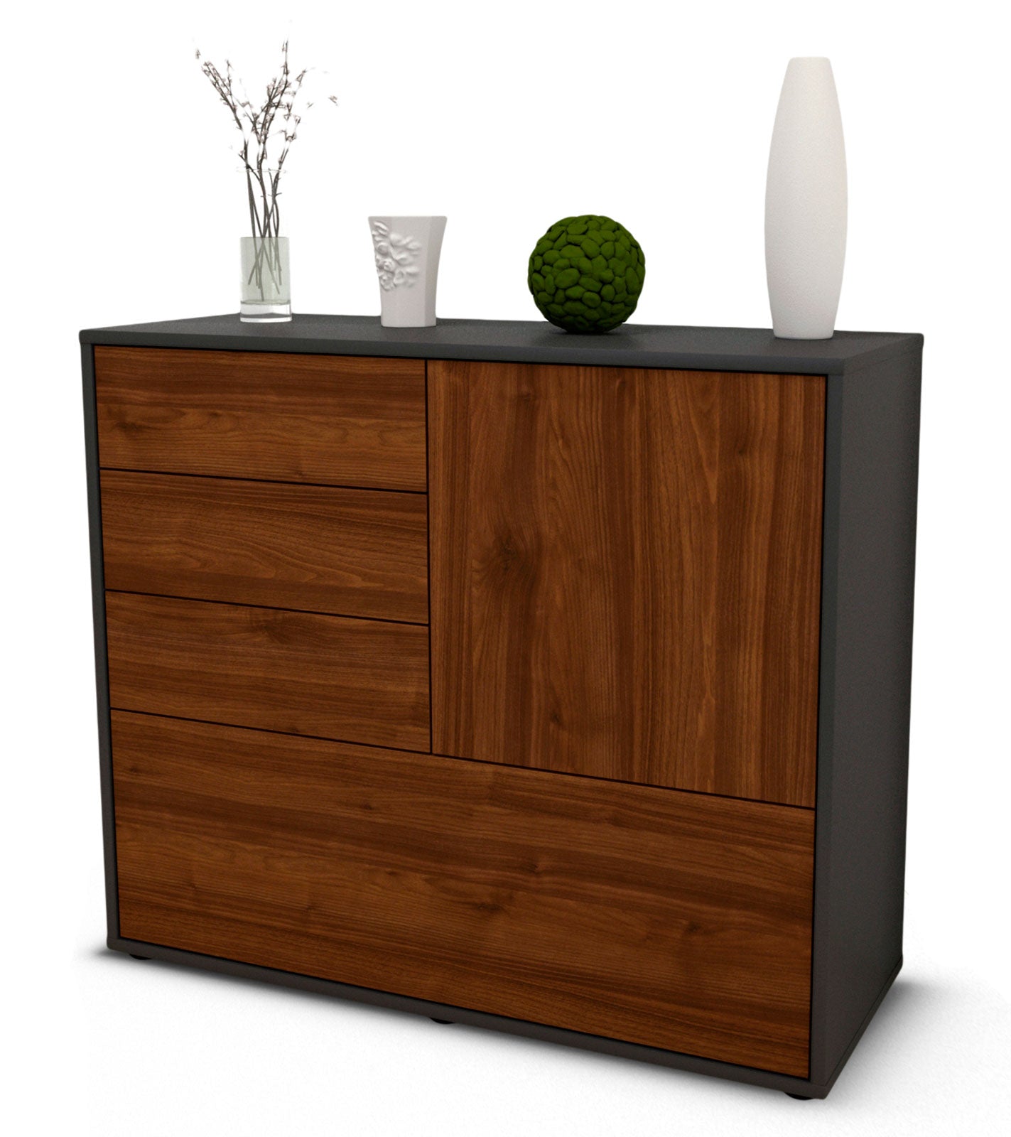 Sideboard Corina | | Front in Walnuss Holz Optik | 92x79x35cm (BxHxT) 1 Sideboard Corina | | Front in Walnuss Holz Optik | 92x79x35cm (BxHxT)