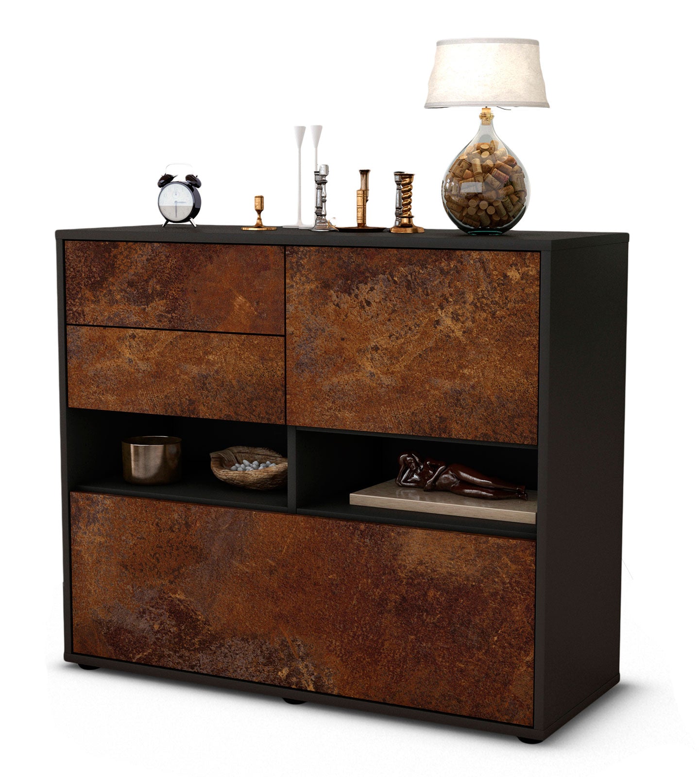Sideboard Cornelia | | Front in Rost Optik | 92x79x35cm (BxHxT) 1 Sideboard Cornelia | | Front in Rost Optik | 92x79x35cm (BxHxT)