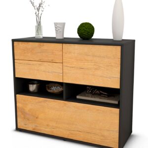 Sideboard Cornelia | | Front in Eiche Holz Optik | 92x79x35cm (BxHxT)