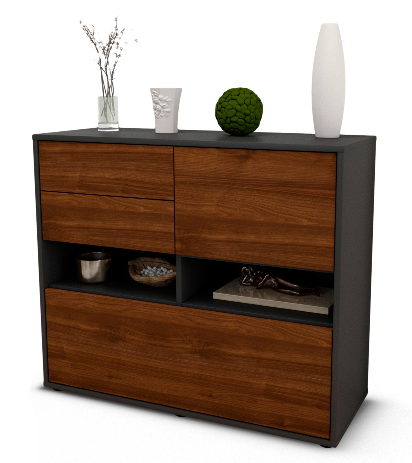 Sideboard Cornelia | | Front in Walnuss Holz Optik | 92x79x35cm (BxHxT) 1 Sideboard Cornelia | | Front in Walnuss Holz Optik | 92x79x35cm (BxHxT)