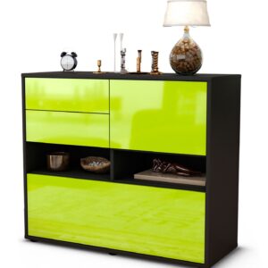Sideboard Cornelia | | Front in Hochglanz Grün | 92x79x35cm (BxHxT)