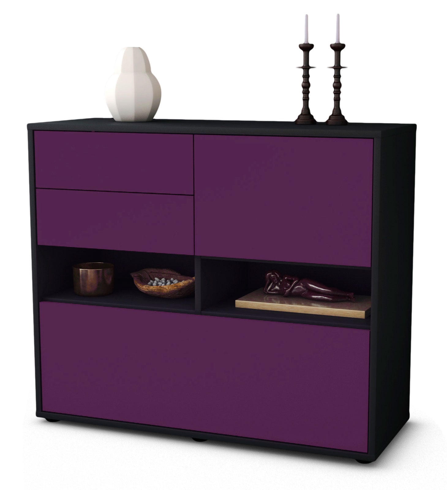 Sideboard Cornelia | | Front in Lila | 92x79x35cm (BxHxT) 1 Sideboard Cornelia | | Front in Lila | 92x79x35cm (BxHxT)