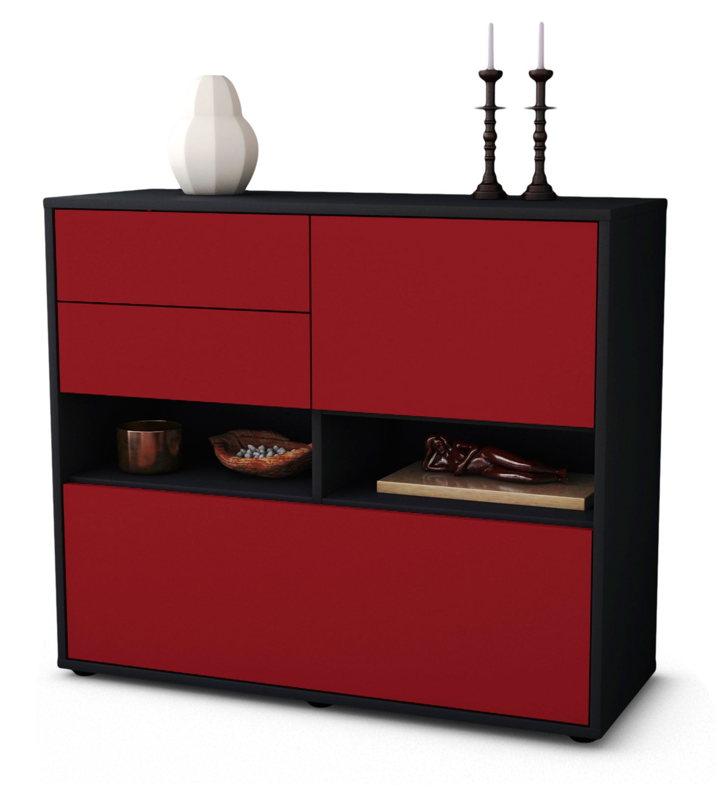 Sideboard Cornelia | | Front in Bordeaux | 92x79x35cm (BxHxT) 1 Sideboard Cornelia | | Front in Bordeaux | 92x79x35cm (BxHxT)
