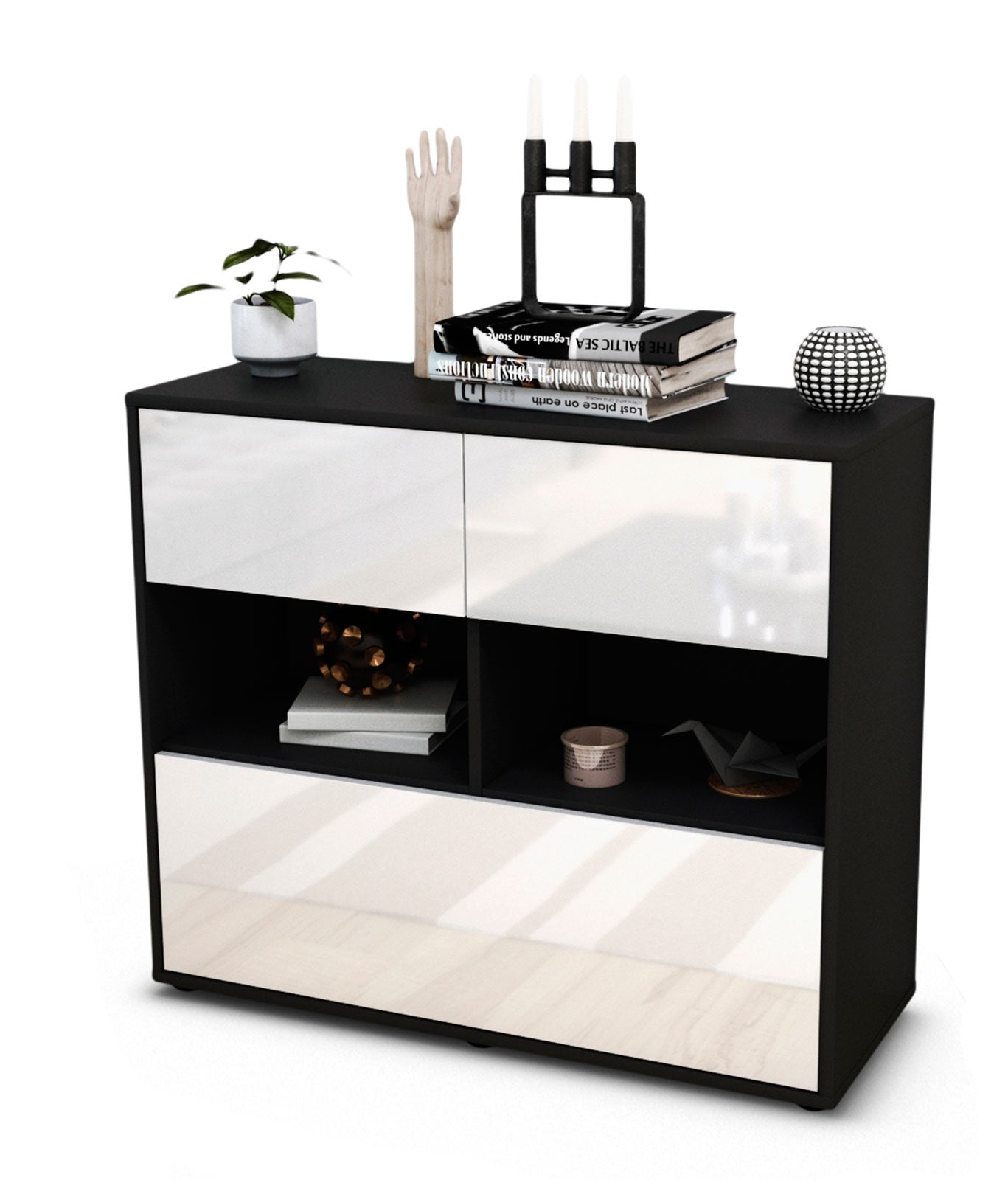 Sideboard Cosima | | Front in Hochglanz Weiß | 92x79x35cm (BxHxT) 1 Sideboard Cosima | | Front in Hochglanz Weiß | 92x79x35cm (BxHxT)