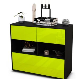 Sideboard Cosima | | Front in Hochglanz Grün | 92x79x35cm (BxHxT)