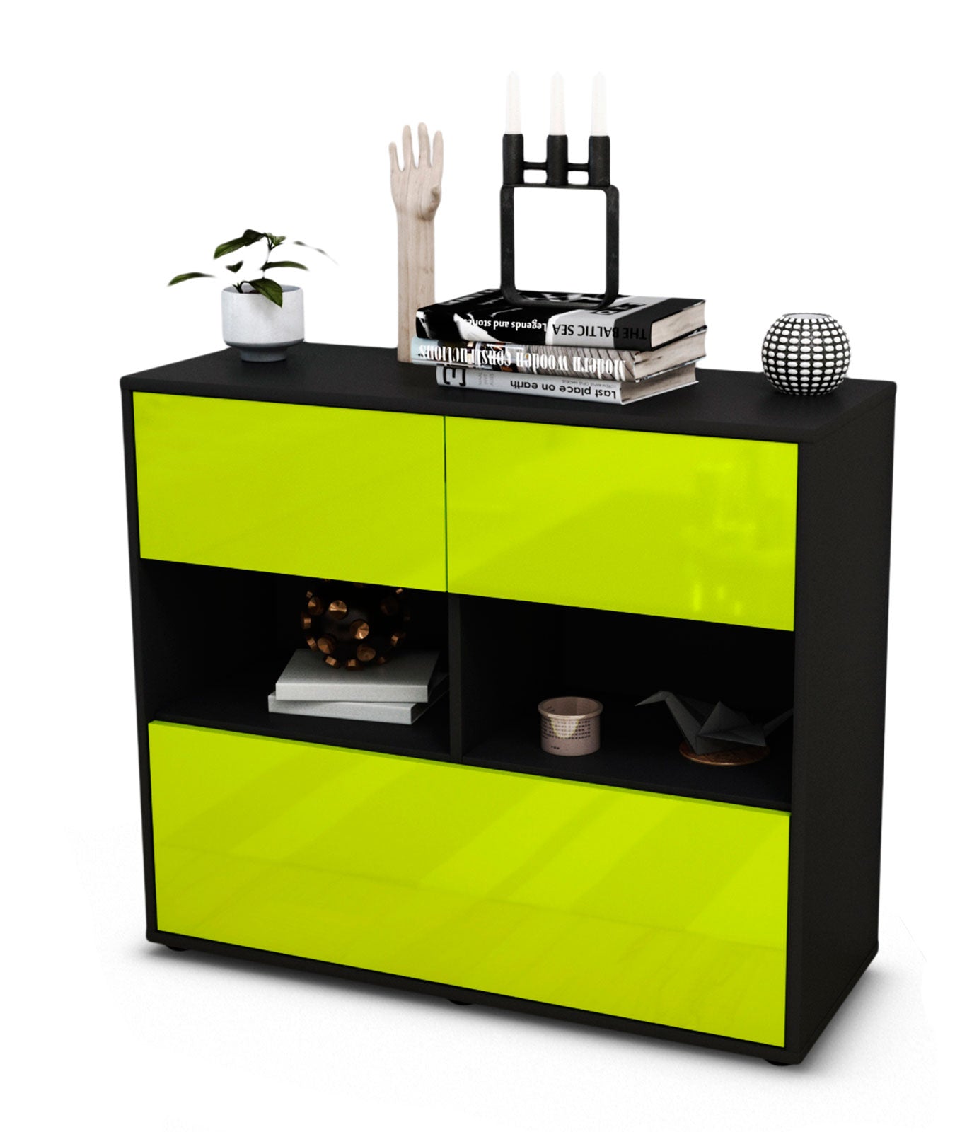 Sideboard Cosima | | Front in Hochglanz Grün | 92x79x35cm (BxHxT) 1 Sideboard Cosima | | Front in Hochglanz Grün | 92x79x35cm (BxHxT)