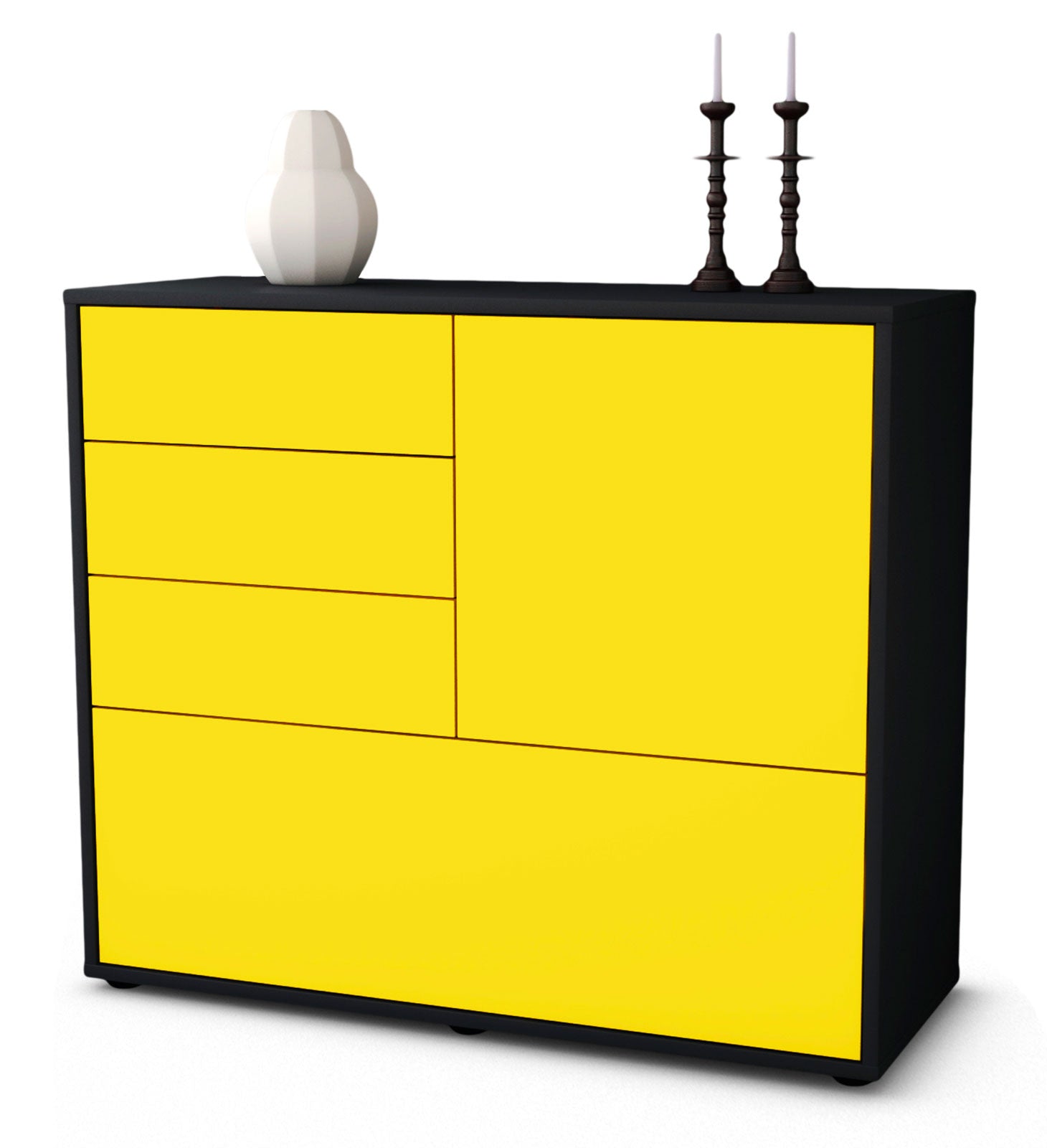 Sideboard Cosima | | Front in Gelb | 92x79x35cm (BxHxT) 1 Sideboard Cosima | | Front in Gelb | 92x79x35cm (BxHxT)