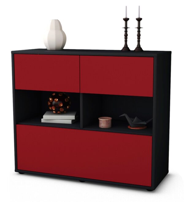 Sideboard Cosima | | Front in Bordeaux | 92x79x35cm (BxHxT)
