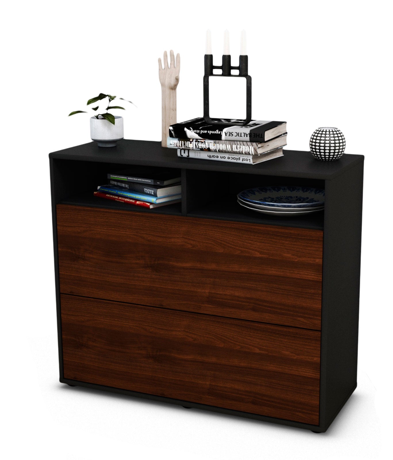Sideboard Cosma | | Front in Walnuss Holz Optik | 92x79x35cm (BxHxT) 1 Sideboard Cosma | | Front in Walnuss Holz Optik | 92x79x35cm (BxHxT)