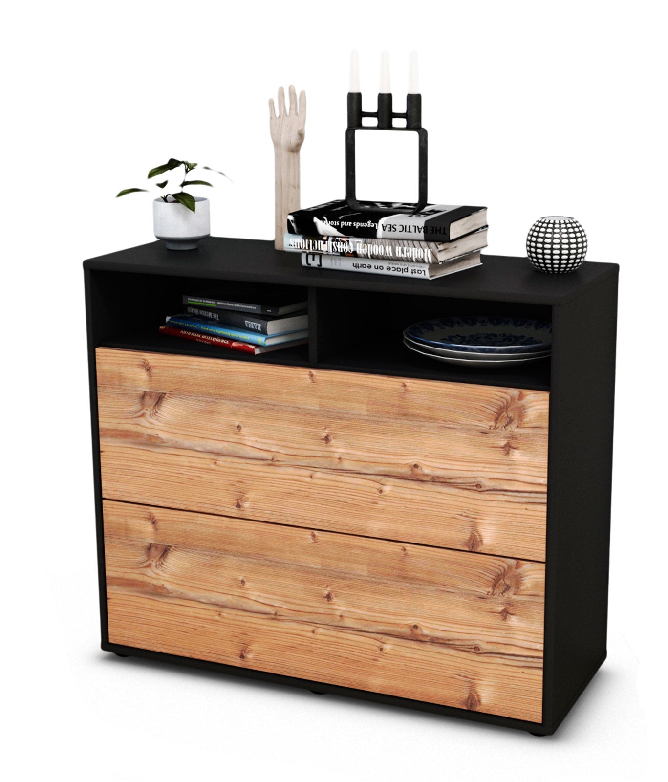 Sideboard Cosma | | Front in Pinie Holz Optik | 92x79x35cm (BxHxT) 1 Sideboard Cosma | | Front in Pinie Holz Optik | 92x79x35cm (BxHxT)