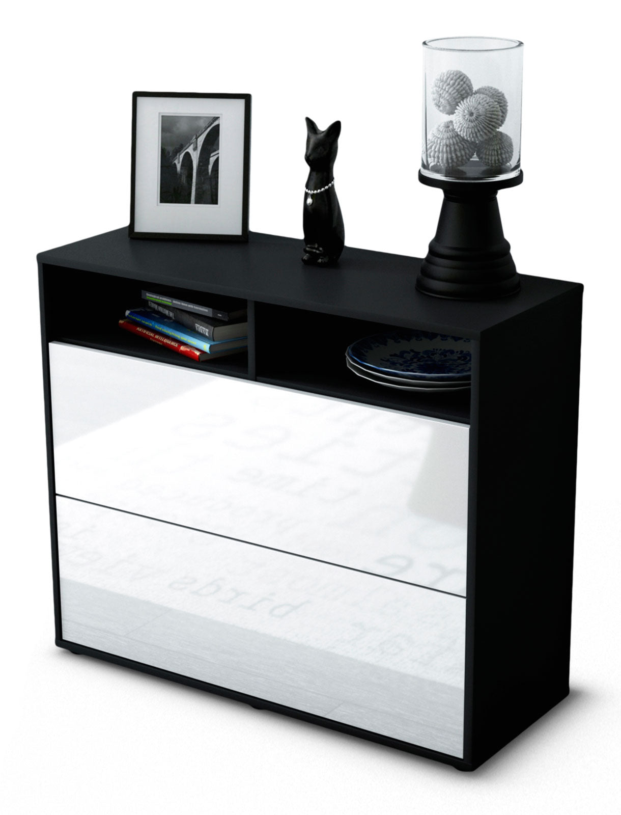 Sideboard Cosma | | Front in Hochglanz Weiß | 92x79x35cm (BxHxT) 1 Sideboard Cosma | | Front in Hochglanz Weiß | 92x79x35cm (BxHxT)