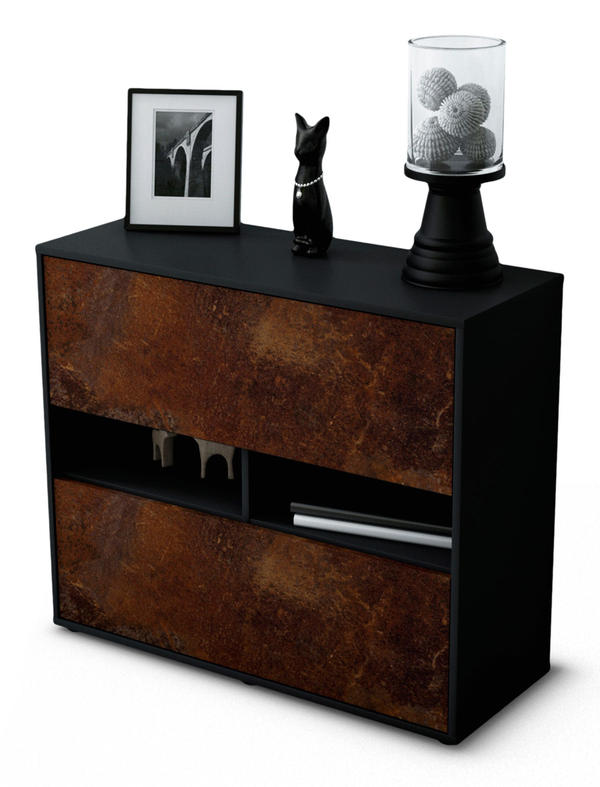 Sideboard Dalia | | Front in Rost Optik | 92x79x35cm (BxHxT) 1 Sideboard Dalia | | Front in Rost Optik | 92x79x35cm (BxHxT)